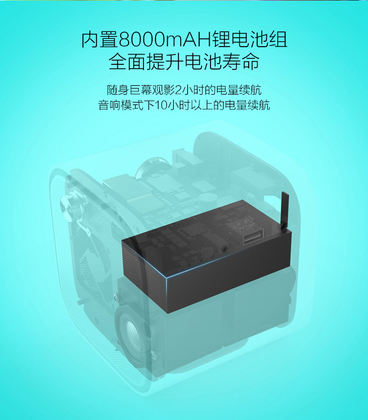 Màn hình ma thuật Tmall A1C mini cầm tay HD thông minh máy chiếu gia đình phòng ngủ không dây wifi micro máy chiếu