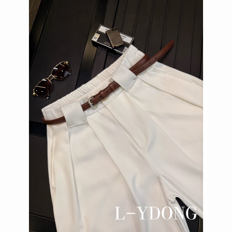 L-Ydong【French Old Money Style】Light Luxury Old Money Style Casual Versatile Loose Casual Belted Trousers 8857 L-Ydong【French Old Money Style】Light Luxury Old Money Style Casual Versatile Loose Casual Belted Trousers 8857