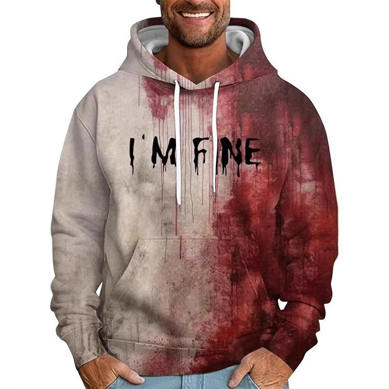 2026 Autumn/Winter New Halloween European and American Style Unisex Pullover Sweatshirt with Horror Blood Stain 3D Print 2026 Autumn/Winter New Halloween European and American Style Unisex Pullover Sweatshirt with Horror Blood Stain 3D Print