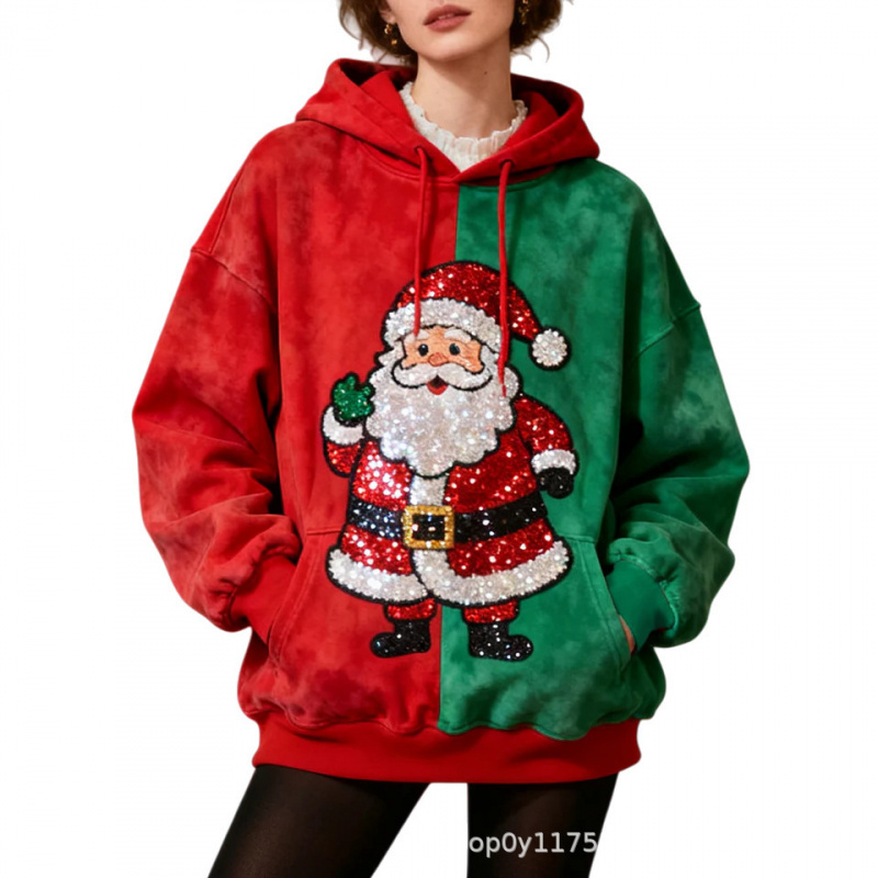 3D Printed Christmas Eve Unisex Hooded Sweatshirt, Spring and Autumn Style, Loose Casual Sports