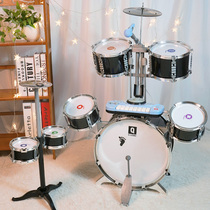  Childrens drum set Beginner Beating drumming Musical instrument Boy girl large jazz drum toy 1-3-6-10 years old