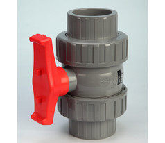 Day Label anchors UPVC double by order Living ball valve EPDM resistant to acid pH DN100 114 4 inches
