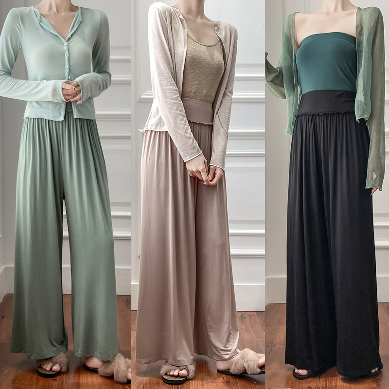 Straight-tube loose dance wide-leg pants training clothes female body classical ethnic modern dance costume dancing high-waisted pants