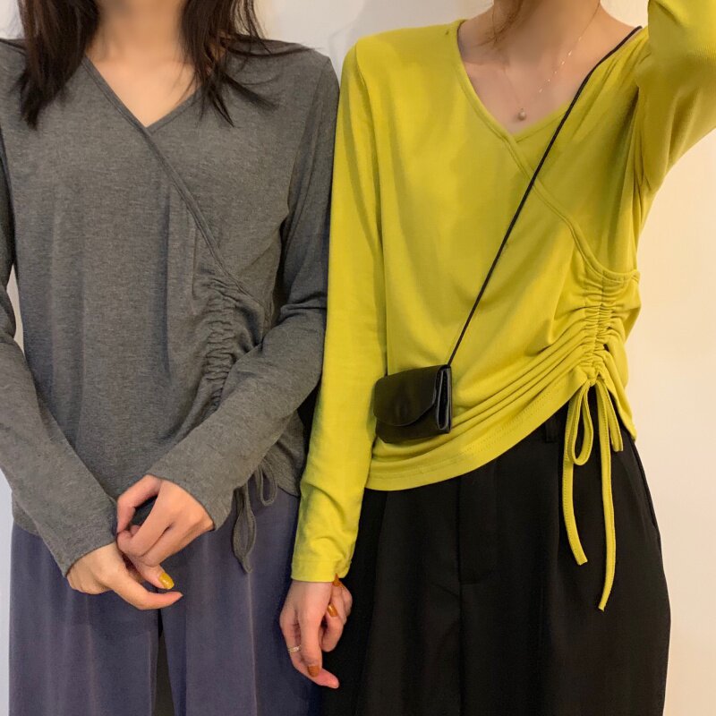 Latin dance practice suit new female Modal long-sleeved loose top body suit Modern dance square dance dance suit