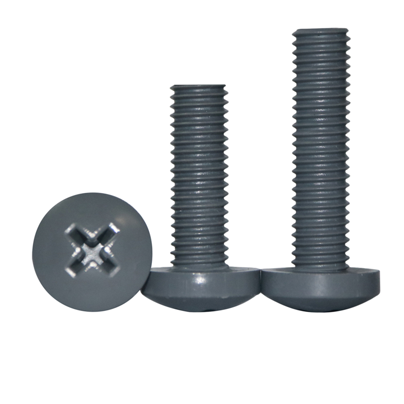 PVC acid-base corrosion-resistant plastic M2-M12 cross pan head screw cross round head pvc plastic screw
