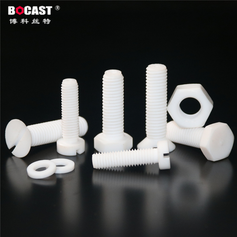 Spot PTFE Outer hexagonal screw PTFE spiroon Teflon Teflon bolt Teflon screw nut