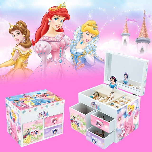 Frozen Children's Cartoon Jewelry Box Princess Jewelry Storage Box Girls Dressing Box Ring Box Necklace Exquisite