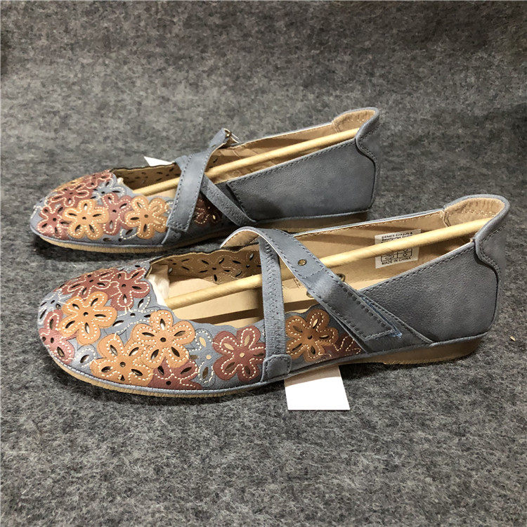 Foreign Trade Uni Spring Summer 1 Foot Pedal Women Shoes Shallow Mouth Dancing Shoes Students Small Leather Shoes Comfort Flat Bottom Shoes Princess Shoes New