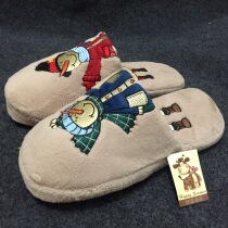 Autumn and winter home cotton slippers for men and women indoor wood floor couples warm cartoon comfortable home shoes special clearance