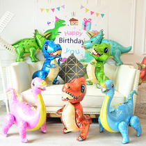  Dinosaur birthday theme 3D animal balloon three-dimensional aluminum film cartoon balloon childrens birthday party decoration