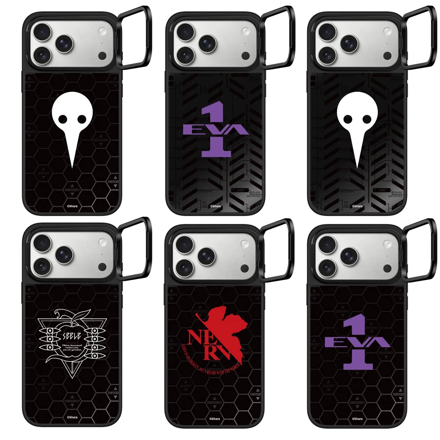 Evangelion Purple Green Shinji Asuka Unit-01 MagSafe Kickstand iPhone Case