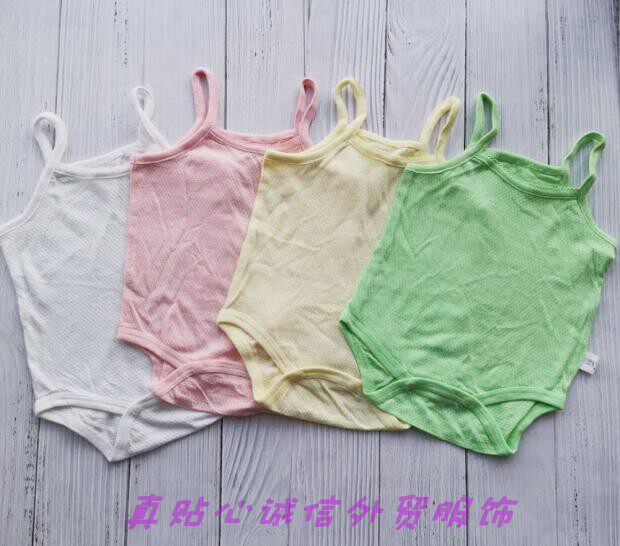 Broken code day single infant children's pure cotton mesh cotton sling triangle climbing romper bag fart clothes summer hole romper