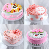 New popular cream fresh milk decorative flowers 6 inch 8 inch cake model simulation custom window samples