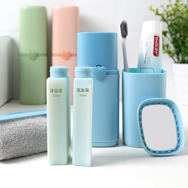 Wash Cup Travel Toiletries Wash Bag Tourist Portable Split Bottle Toothbrush Containing Travel Washing supplies Suit God Instrumental