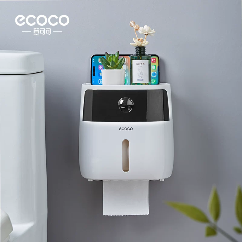 Коробка для туалетной бумаги Ecoco, держатель рулона туалетной бумаги, настенная коробка для туалетной бумаги в ванную