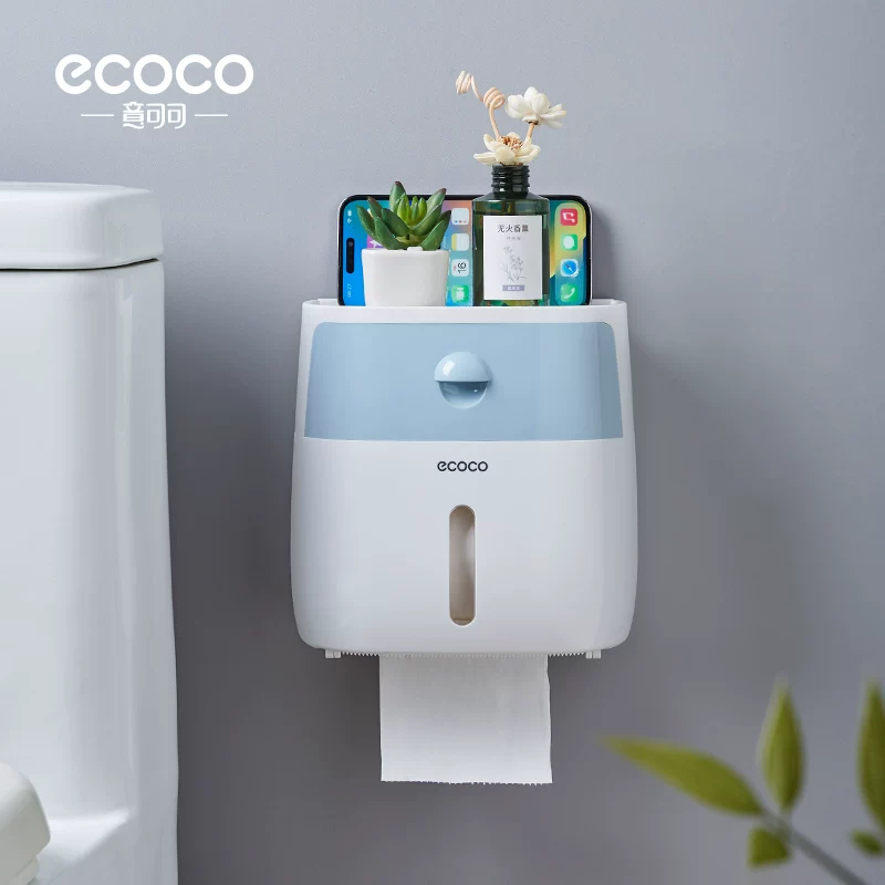 Коробка для туалетной бумаги Ecoco, держатель рулона туалетной бумаги, настенная коробка для туалетной бумаги в ванную