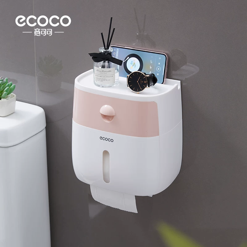 Коробка для туалетной бумаги Ecoco, держатель рулона туалетной бумаги, настенная коробка для туалетной бумаги в ванную