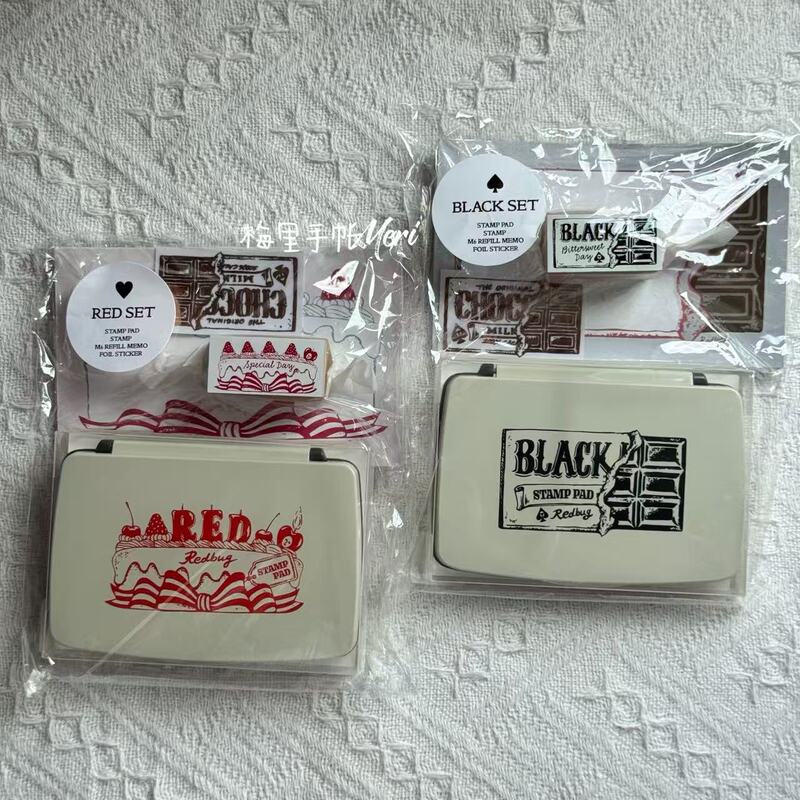 [in Stock] Japan Redbug Limited Edition Stamp Set Red Set Black Set Journaling Materials