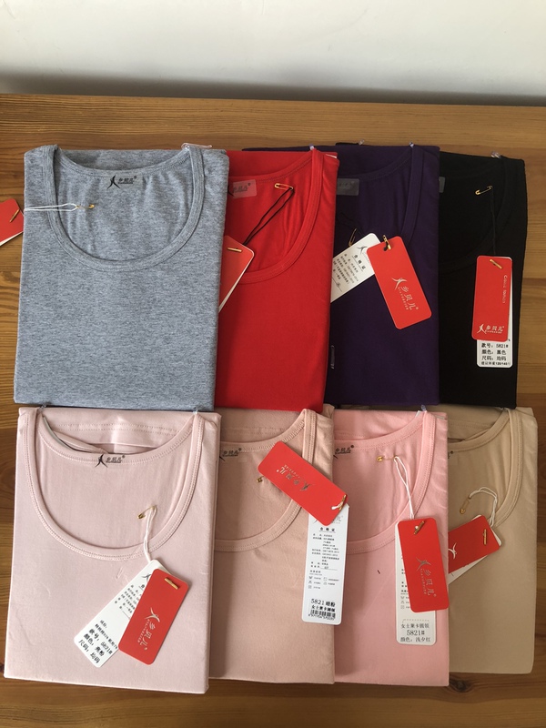 Xiangbeier 5821/5863/Women's Pure Cotton Lycra Cotton Thermal Underwear Top and Bottom Set, Thin Style for Inner Wear