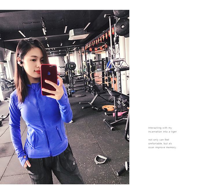 2017 mùa thu và mùa đông mới slim jacket nữ stretch yoga quần áo tập thể dục chạy áo khoác thể thao dài tay áo áo khoác nữ thể thao