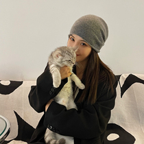 Mix with one whole autumn and winter integrated weave method whole cashmere wool line cap 100 lap knit casual cap