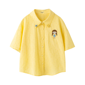 【绒面】茵曼童装女童衬衫2022新款