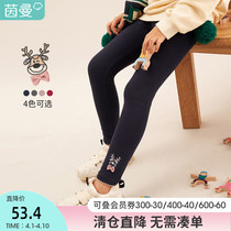 Mainman children dress girl with underpants to wear children pants plus suede thickened girl skintight pants 2021 autumn winter new