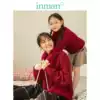 Inman children's clothing parent-child mother-daughter dress Ocean School Red Christmas New Year clothes Autumn and winter girls turtleneck sweater 2020 new