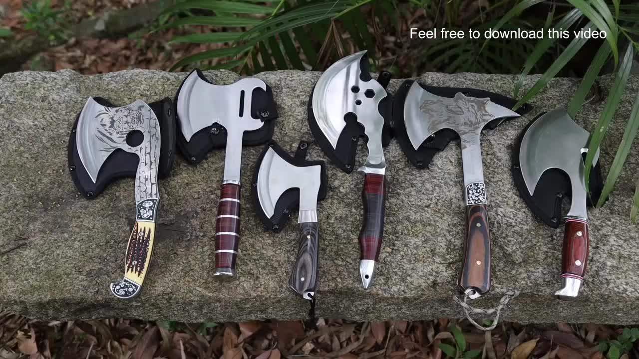 Hache de survie pleine soie Tomahawk fonctionnelle, hache de camping faite main avec étui - Canada