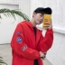 Mùa thu đông mới ghi nhãn áo khoác nam đẹp trai cộng với phân bón XL chất béo lỏng áo khoác thể thao Hàn Quốc áo trung niên Áo khoác