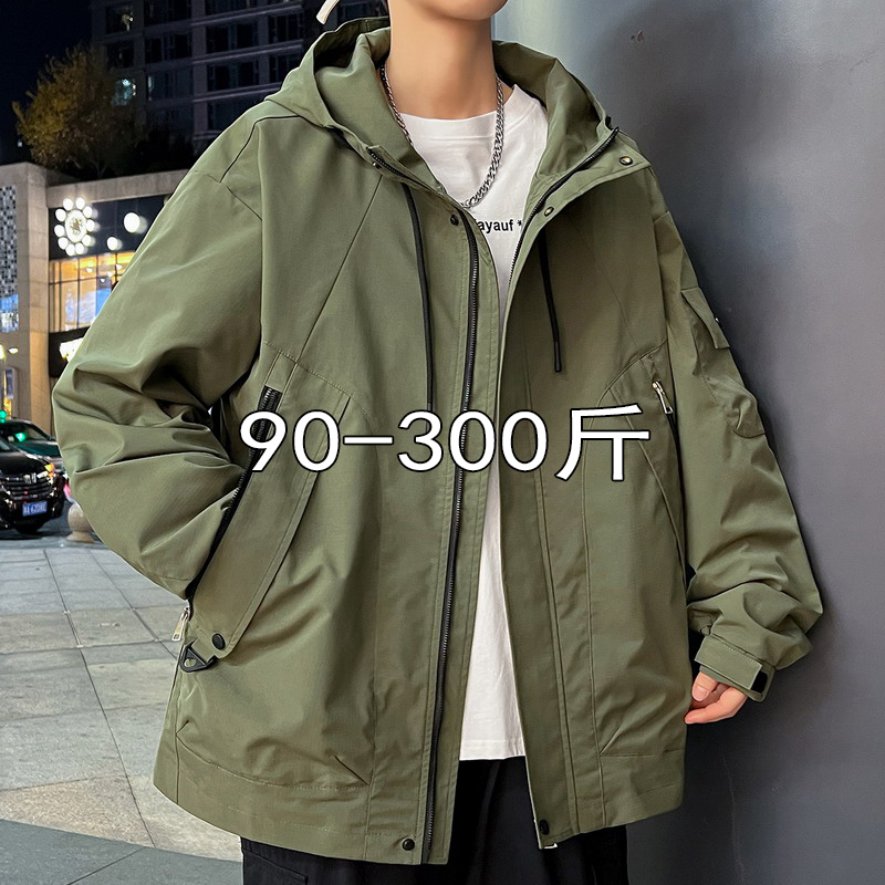 Extra Large Size Men's Spring Jacket 2026 New Style for Teenagers, Loose Fit, Plus Size, Windbreaker Jacket for Men
