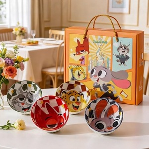 疯狂动物城陶瓷米饭碗4.5英寸