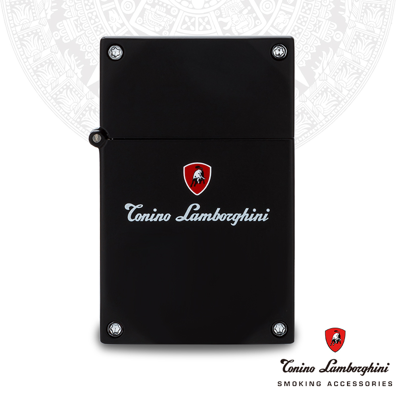 Lamborghini inflatable windproof single jet blue flame high-end cigar straight punch lighter matt metal body