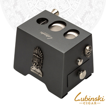 LUBINSKI cigar cutter Metal sharp high-end desktop blade three-caliber gate knife handle cigar scissors