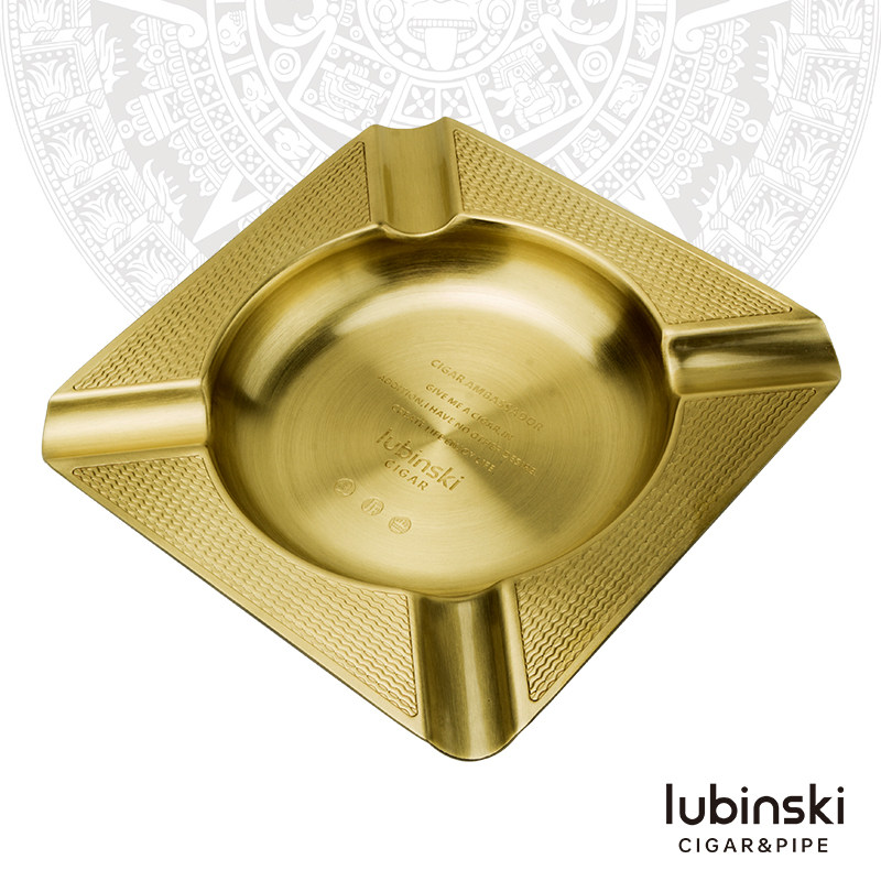 LUBINSKI cigar ashtray high-grade pure copper ashtray 4 packs living room hotel Cuban cigar accessories