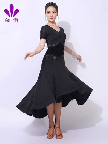 朵俏 Современное танцевальное платье New Malph Dance Skirt Server Summer Женская стандартная танцевальная одежда Walz юбка