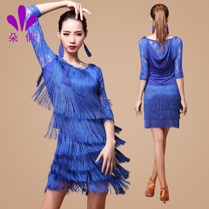 朵俏拉丁舞服装女成人新款2018夏季短袖舞蹈