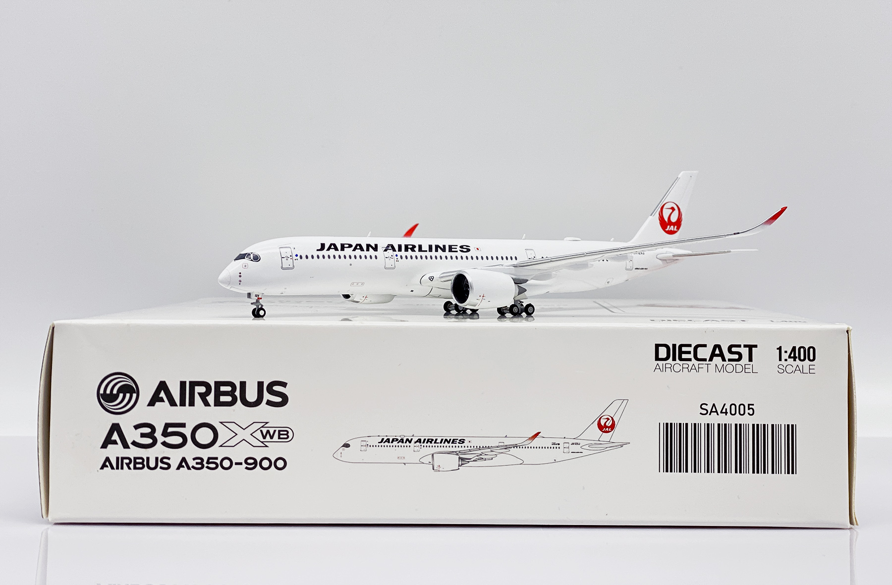 新JC Wings SA4005 日本航空1:400 A350-900XWB JA12XJ 模型