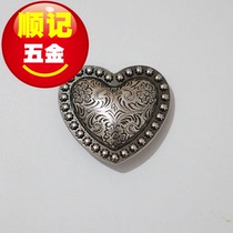  (Shunji Hardware)KBM13 ancient silver love treasure cloth buckle leather decoration buckle wallet buckle 3 2CM
