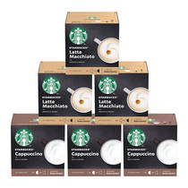Starbucks Coffee Multi-fun cool Si capsule coffee Cappuccino * 3 Latte*3 Imported coffee 72 capsules