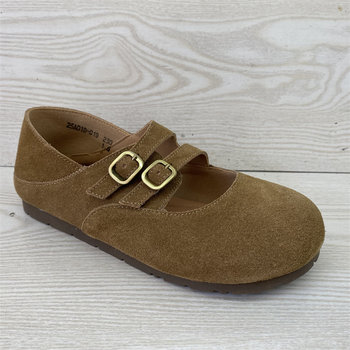British flat sole soft sole birkenstock shoes one-button women's singles shoes British flat sole soft sole birkenstock shoes one-button women's singles shoes