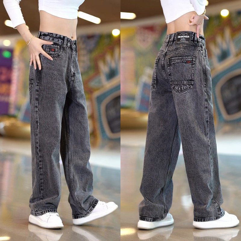 High-End American Retro Snowflake Jeans for Men, 2026 New Summer Style, Loose Wide-Leg Straight Pants, Trendy Men's Style