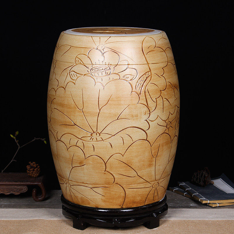 Kitchen household rice tank with lid rice barrel moisture-proof and insect-proof sealed ceramic rice tank rice storage box 20 catties 50 catties