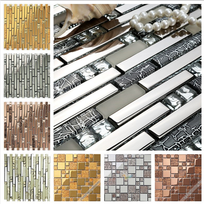 Glass mosaic TV background wall brick Long living room KTV pillar bar bar Bathroom interior decoration cash register counter