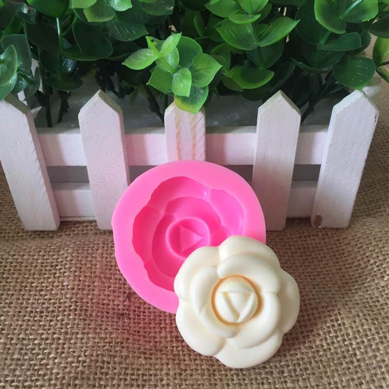 Fondant bánh silicone khuôn sô cô la tự làm tăng hoa hồng keo keo công cụ hướng dẫn xà phòng thả khuôn nhựa khuôn oval