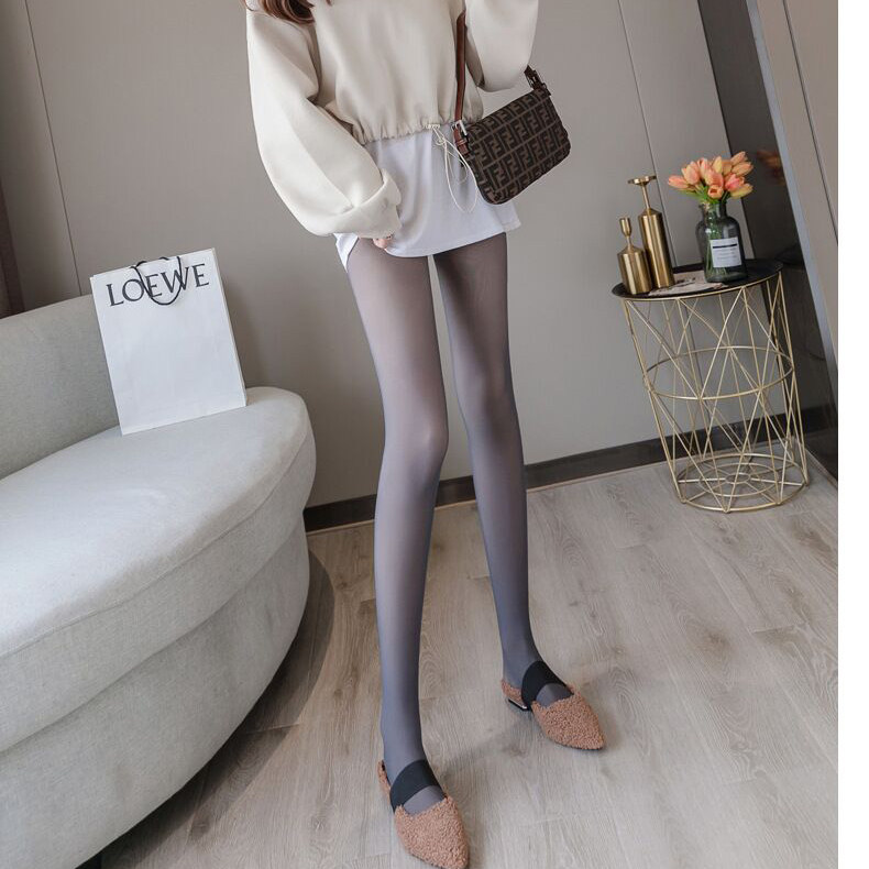 Air-brother-in-law integrated skin-pants spring and autumn thin pantyhose female skin-legged Divine Instrumental Black Silk Overdraft in Flesh Inner lap pants