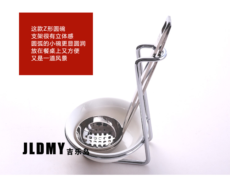 Đảo Gile Sáng tạo Thép không gỉ Soup Spoon Stand Soup Shell Lẩu Soup Spoon Spoon Colander Dễ dàng Bộ đồ ăn Lồng - Đồ ăn tối tô ăn cơm