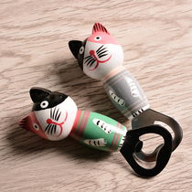 Add a little music creative bottle opener refrigerator stickers Three-dimensional animal magnet magnet Home jewelry refrigerator magnet stickers