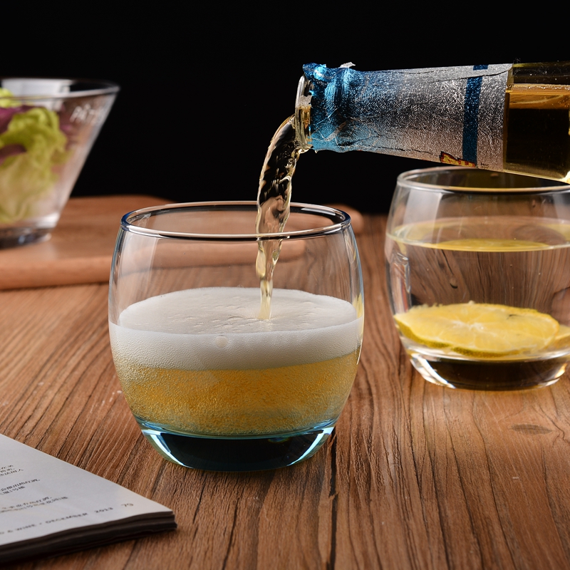 Add Point Music Glass Mugs Ice Cream Cups Glass Milk Cup Transparent Glass Drinks Juice Cups Beer Cups