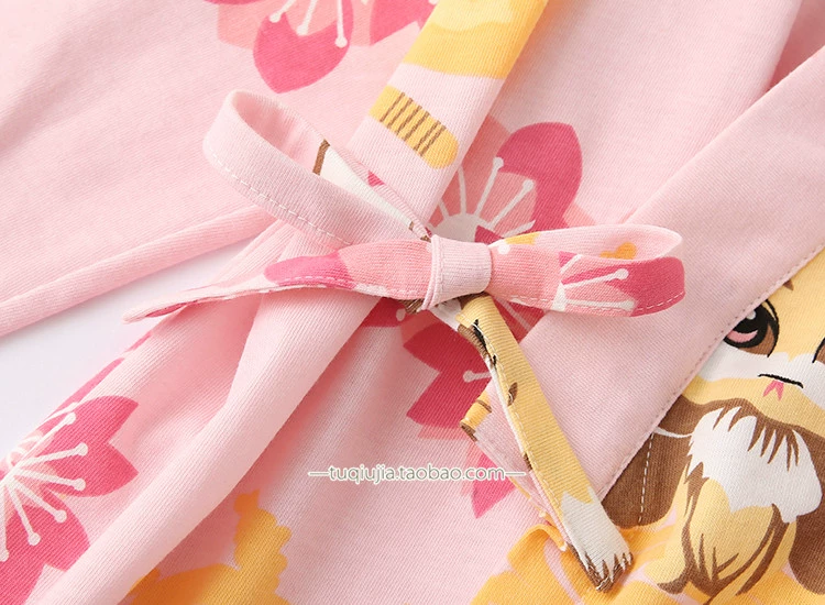 Nhật Bản anime áo choàng tắm cáo chín đuôi kimono dài tay váy ngủ mùa xuân và mùa thu mùa hè áo len dệt kim dệt kim và gió tại nhà - Night Robe